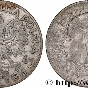 POLOGNE 5 Zlotych aigle / reine Jadwiga 1932 Londres fwo_777213 Monde Quantité Limitée