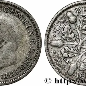 Achetez Aujourd’hui ROYAUME-UNI 6 Pence Georges V / 6 rameaux de chêne 1935 fwo_785226 Monde
