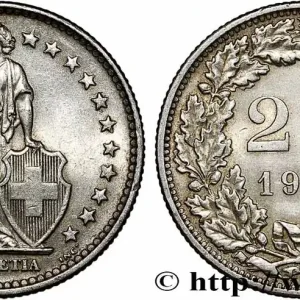 Prix Réduit SUISSE 2 Francs Helvetia 1965 Berne fwo_786923 Monde