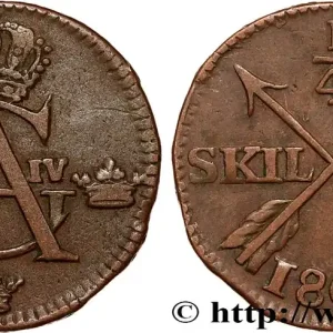 Nouvel Arrivage SUÈDE 1/4 Skilling Gustave IV Adolphe 1808 fwo_788085 Monde