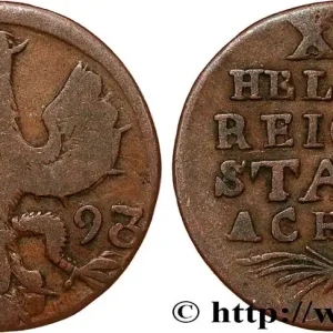 Top Vente ALLEMAGNE - AIX-LA-CHAPELLE 12 Heller ville de Aachen aigle 1793 fwo_788296 Monde