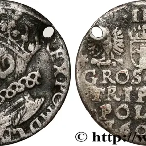 POLOGNE - ROYAUME DE POLOGNE - SIGISMOND III VASA Trois groschen ou trojak koronny 1601 Cracovie fwo_788369 Monde Paiement Sécurisé