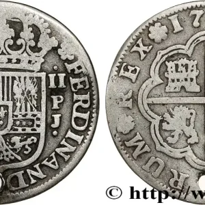 Haute Qualité ESPAGNE 2 Reales au nom de Ferdinand VI 1754 Séville fwo_788766 Monde