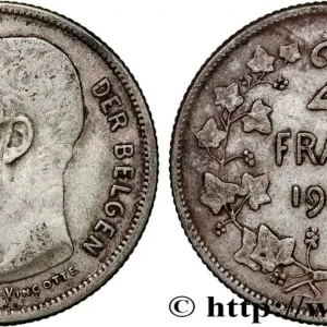 BELGIQUE 2 Frank (Francs) Léopold II légende flamande 1909 fwo_789274 Monde Meilleur Prix