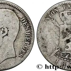BELGIQUE 2 Francs Léopold II légende française 1867 fwo_789277 Monde Remise