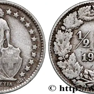 SUISSE 1/2 Franc Helvetia 1910 Berne fwo_789568 Monde Offre Spéciale