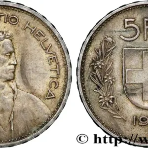 Artisanat SUISSE 5 Francs Berger des Alpes 1932 Berne fwo_789890 Monde