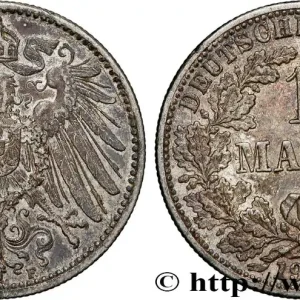 ALLEMAGNE 1 Mark Empire aigle impérial 2e type 1908 Stuttgart - F fwo_789932 Monde Usine Directe