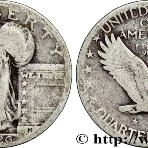 ÉTATS-UNIS D'AMÉRIQUE 1/4 Dollar Liberté 1926 Philadelphie fwo_789952 Monde Satisfait Ou Remboursé