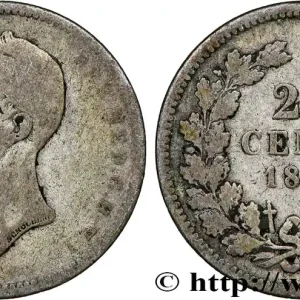 PAYS-BAS 25 Cents Guillaume II 1849 Utrecht fwo_789988 Monde Authentique