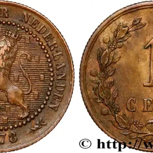 PAYS-BAS 1 Cent lion couronné 1878 Utrecht fwo_790008 Monde Offre Spéciale