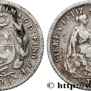 Commande En Gros PÉROU 1/2 Dinero 1906 Lima fwo_790011 Monde
