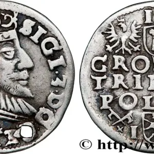 Meilleure Qualité POLOGNE - ROYAUME DE POLOGNE - SIGISMOND III VASA Trois groschen ou trojak koronny 1591 Cracovie fwo_790053 Monde