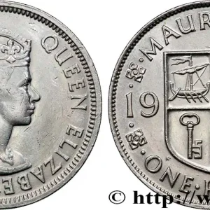 ÎLE MAURICE 1 Rupee (Roupie) Elisabeth II 1975 fwo_790200 Monde Prix Cassé