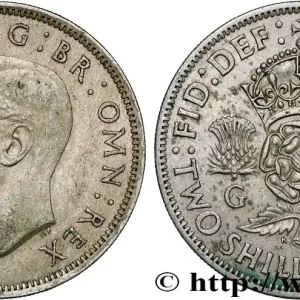 ROYAUME-UNI 2 Shillings Georges VI 1948 fwo_790347 Monde Certifié