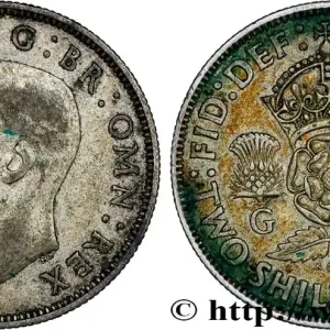 Premium ROYAUME-UNI 1 Florin (2 Shillings) Georges VI 1939 fwo_790349 Monde