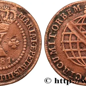 En Vogue BRÉSIL - MARIE Ire et PIERRE III 10 Réis 1781 Lisbonne fwo_791746 Monde