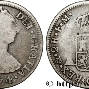 MEXIQUE 2 Reales Charles III 1774 Mexico fwo_797497 Monde Top Vente