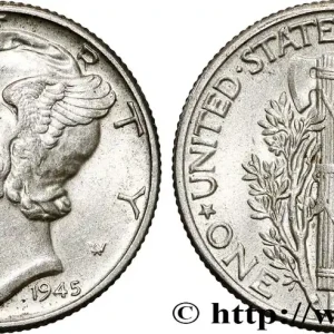 ÉTATS-UNIS D'AMÉRIQUE 1 Dime Mercury 1945 Philadelphie fwo_797816 Monde Acheter Direct