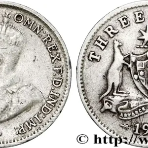 Meilleure Vente AUSTRALIE 3 Pence Georges V 1936 fwo_797886 Monde