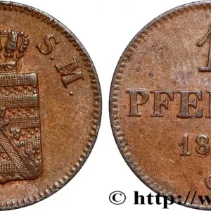 Promotion Saisonnière ALLEMAGNE - SAXE 1 Pfennig 1843 Stuttgart fwo_797913 Monde