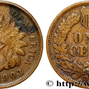 Garantie Incluse ÉTATS-UNIS D'AMÉRIQUE 1 Cent tête d’indien, 3e type 1903 Philadelphie fwo_798200 Monde