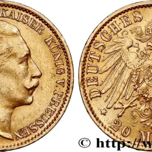 Livraison Mondiale OR, PALLADIUM ET PLATINE INVESTISSEMENT 20 Mark Guillaume II 1910 Berlin fwo_800839 Monde