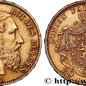 OR, PALLADIUM ET PLATINE INVESTISSEMENT 20 Francs Léopold II 1875 Bruxelles fwo_800924 Monde Réduction