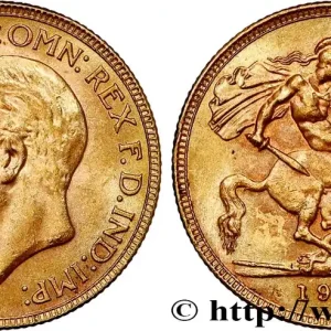 Nouveauté OR, PALLADIUM ET PLATINE INVESTISSEMENT 1 Souverain Georges V 1930 Afrique du Sud fwo_801280 Monde