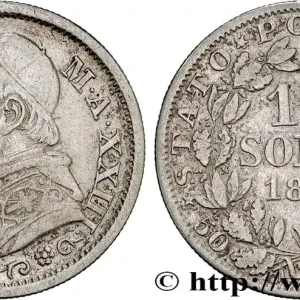 Nouvelle Collection VATICAN ET ÉTATS PONTIFICAUX 10 Soldi (50 Centesimi) Pie IX an XXIII 1868 Rome fwo_801888 Monde