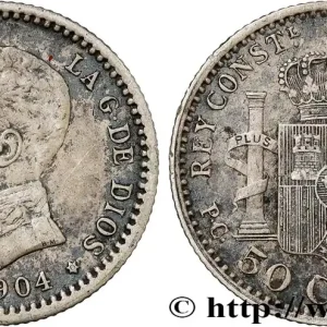 ESPAGNE 50 Centimos Alphonse XIII S.M.-.V. 1904 Madrid fwo_801900 Monde En Vogue