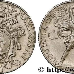 Certifié VATICAN ET ÉTATS PONTIFICAUX 50 Centesimi Pie XII an I 1939 Rome fwo_801967 Monde