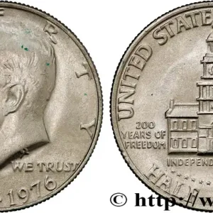 Artisanat ÉTATS-UNIS D'AMÉRIQUE 1/2 Dollar Independence Hall bicentennaire 1976 Philadelphie fwo_802741 Monde