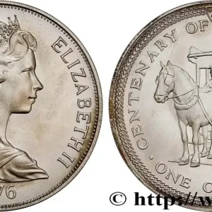 ÎLE DE MAN 1 Crown Elisabeth II / tramway hippomobile 1976 fwo_803003 Monde Artisanat