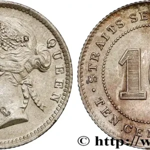 Achetez Aujourd’hui ÉTABLISSEMENTS DES DÉTROITS 10 Cents Victoria 1901 fwo_803126 Monde