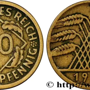 Livraison Gratuite ALLEMAGNE 10 Rentenpfennig gerbe de blé 1924 Hambourg - J fwo_803153 Monde