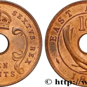Dernier Modèle AFRIQUE DE L'EST 10 Cents Georges VI 1952 Londres fwo_803173 Monde