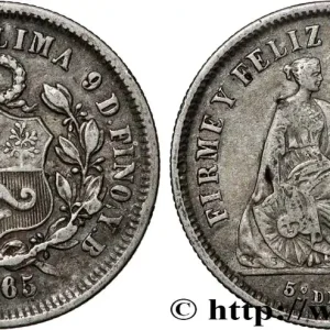 Acheter Direct PÉROU 1/5 Sol “Liberté” assise 1865 Lima fwo_804048 Monde