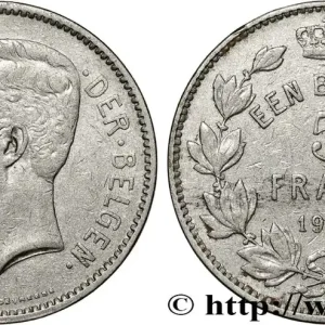 Vente Flash BELGIQUE 5 Frank (1 Belga) Albert Ier légende Flamande 1933 fwo_804163 Monde