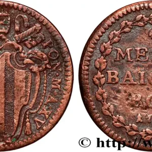 ITALIE - ÉTATS DU PAPE - BENOÎT XIV (Prospero Lambertini) 1/2 Baiocco Benoît XIV an XV 1755 fwo_804181 Monde Livraison Gratuite