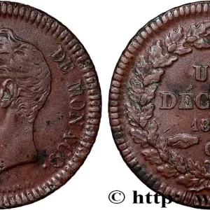 MONACO - PRINCIPAUTÉ DE MONACO - HONORÉ V 1 Décime 1838 Monaco fwo_796693 Monde Petit Prix