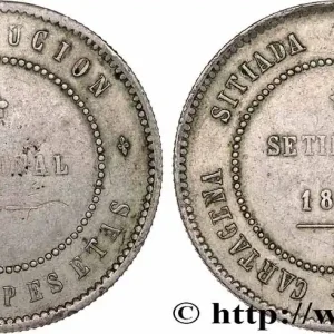 Artisanat ESPAGNE - CARTHAGÈNE 5 Pesetas Monnayage révolutionnaire 1873 Carthagène fwo_778015 Monde