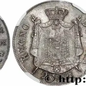 ITALIE - ROYAUME D'ITALIE - NAPOLÉON Ier 2 Lire Napoléon Empereur et Roi d’Italie 1807 Milan fwo_779635 Monde Tendance