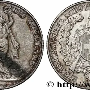Paiement Sécurisé SUISSE 5 Franken, concours de tir de Zurich 1872 fwo_787127 Monde
