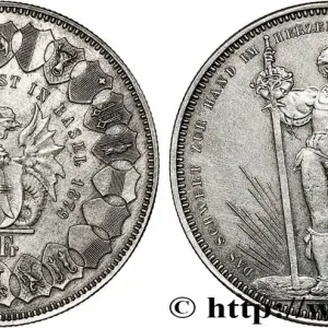 SUISSE 5 Francs, monnaie de Tir, Bâle 1879 fwo_787148 Monde Petit Prix