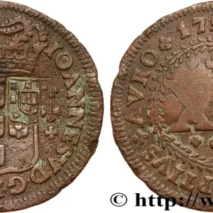 BRÉSIL - PRINCE JEAN REGENT 40 Réis contremarqué sur une 20 reis 1722 (1809) Lisbonne fwo_790685 Monde Bon Marché