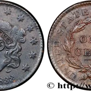 Pas Cher ÉTATS-UNIS D'AMÉRIQUE 1 Cent “Matron head” 1833 fwo_792255 Monde