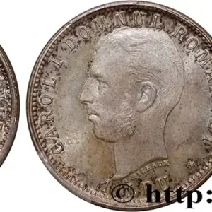 Fait Main ROUMANIE - CHARLES Ier 1 Leu 40e anniversaire de règne du roi Charles Ier 1906 fwo_793740 Monde