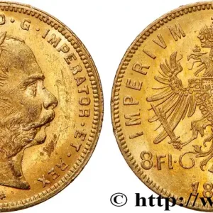 OR, PALLADIUM ET PLATINE INVESTISSEMENT 8 Florins ou 20 Francs or François-Joseph Ier 1887 Vienne fwo_763735 Monde Achetez Aujourd’hui