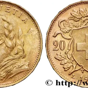 Populaire OR, PALLADIUM ET PLATINE INVESTISSEMENT 20 Francs "Vreneli" 1935 Berne fwo_769562 Monde